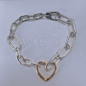 Pandora ME Two-tone Heart Link Chain Bracelet